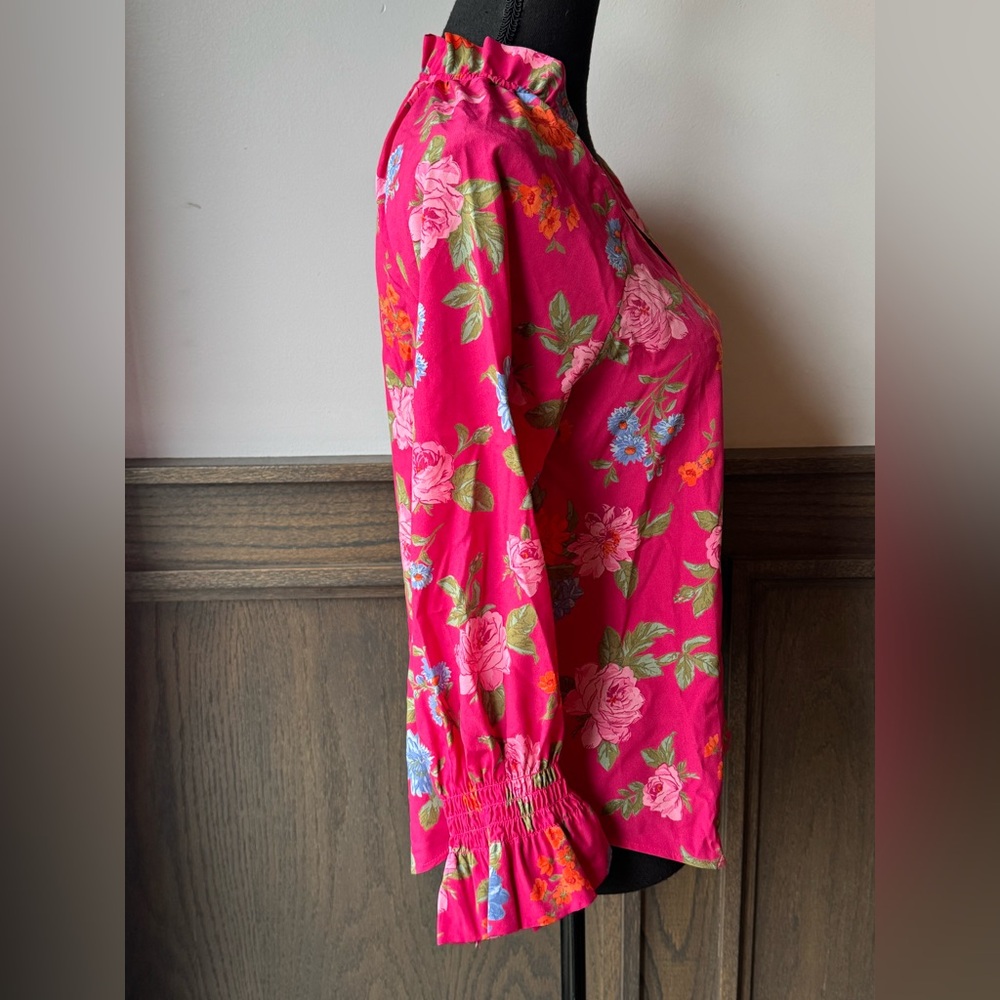 Ann Taylor Vibrant Floral Blouse XSP NWT - Picture 6 of 9